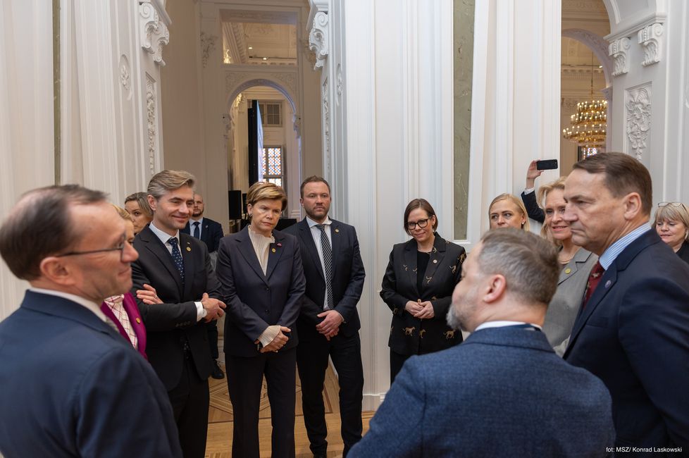 Szefowa dyplomacji Unii Europejskiej i&nbsp;ministrowie spraw zagranicznych Rady Państw Morza Bałtyckiego w&nbsp;Pałacu Rzeczypospolitej