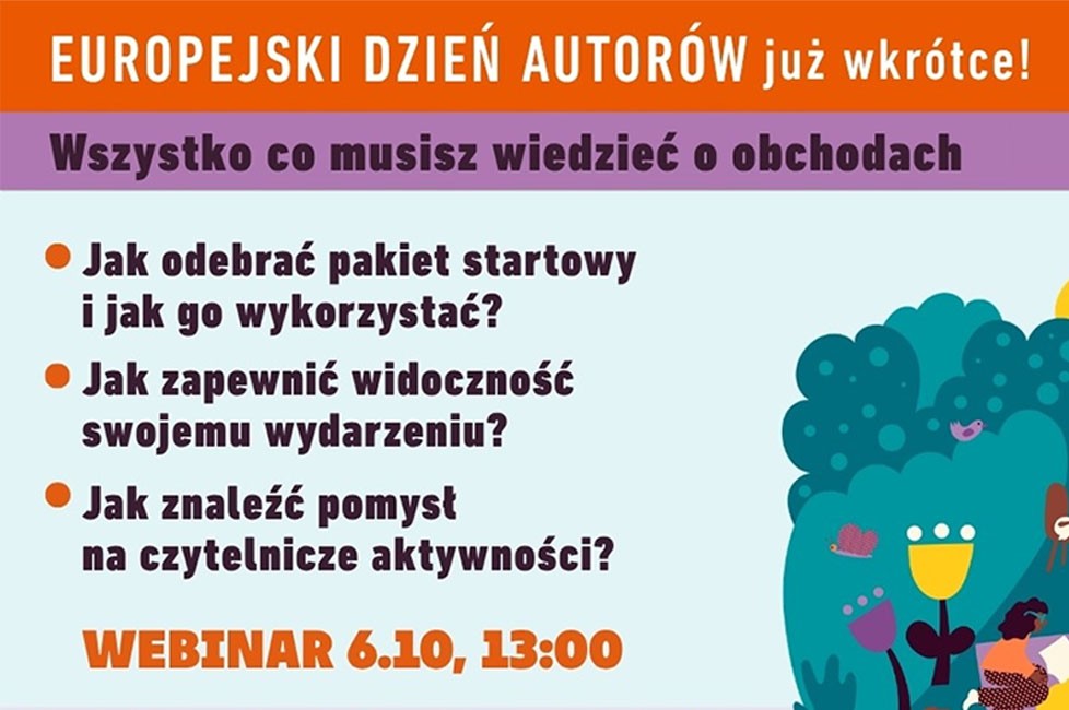 Webinar #CzytajSerio! Dołącz do obchodów Europejskiego Dnia Autorów 2026