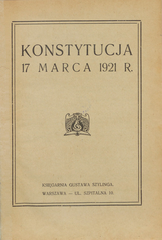 Konstytucja 17 [siedemnastego] marca 1921 r.